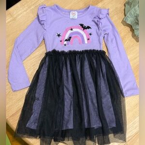 3T girls Halloween dress with tulle overlay, EUC